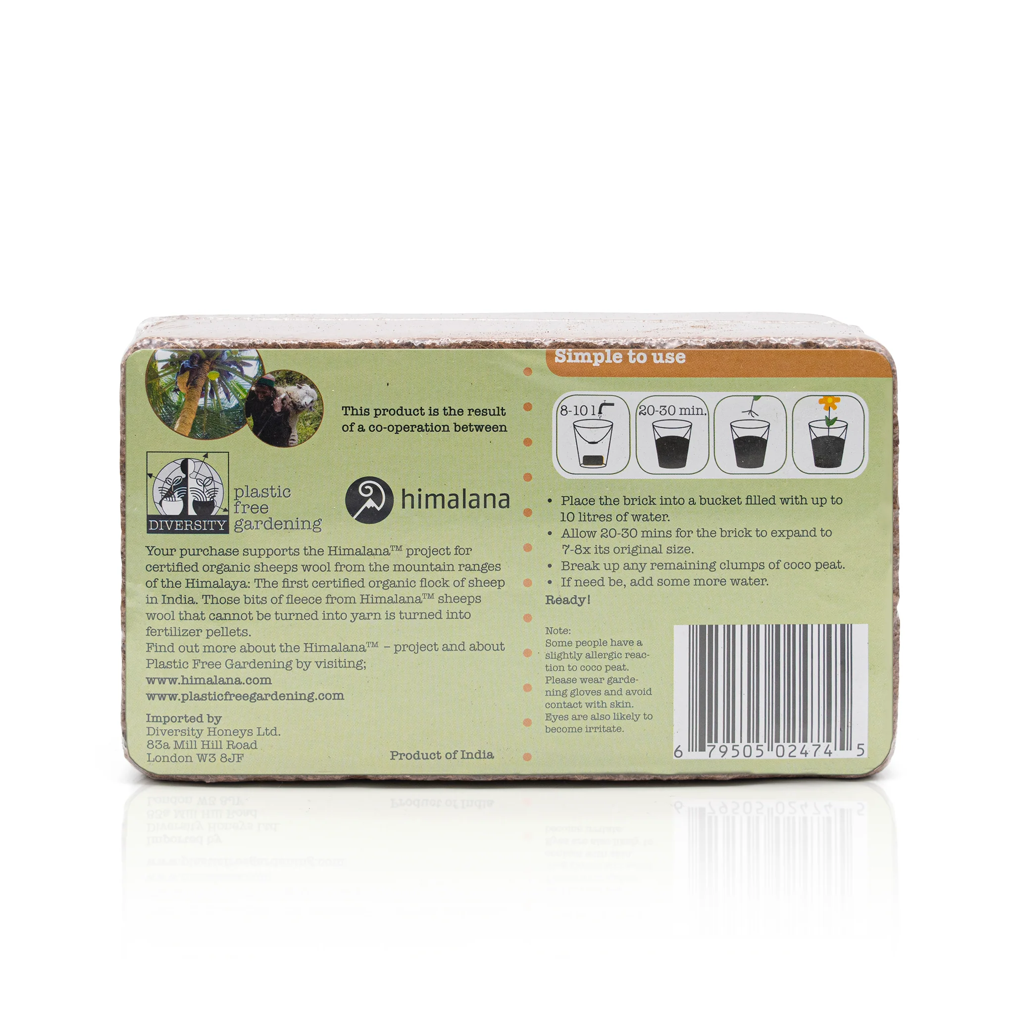 CocoWool Coir Peat Free Compost with Sheep Wool Pellets - Image 2