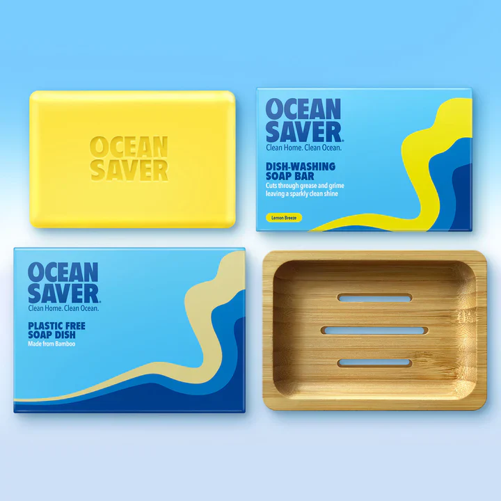 OceanSaver Dish Washing Bar & Bamboo Soap Dish - Image 5