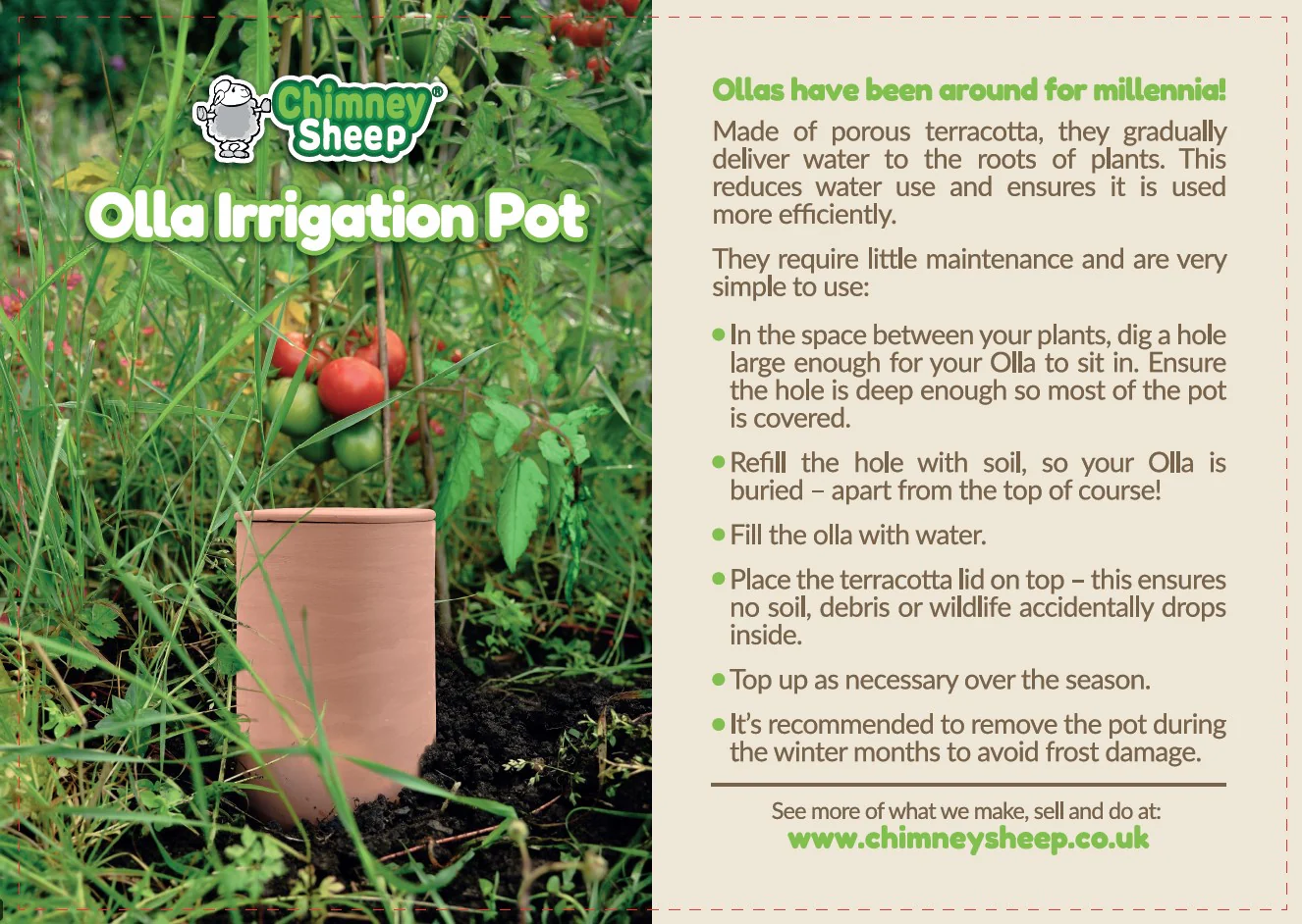 Olla Terracotta Irrigation Pot - 4 Litre Cylinder - Image 4