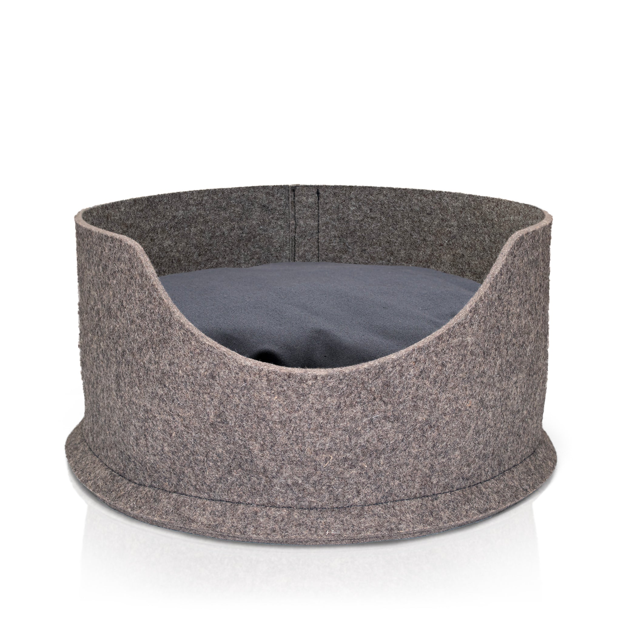 PetSnug Grey Round Wool Dog Bed - Image 10