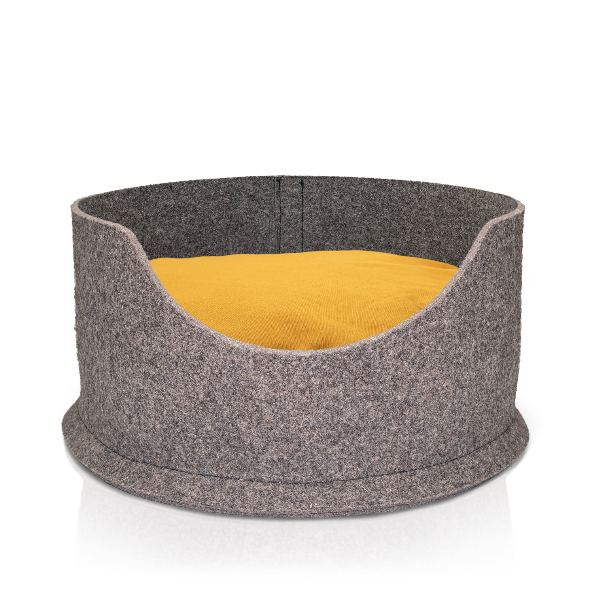 PetSnug Grey Round Wool Dog Bed - Image 13