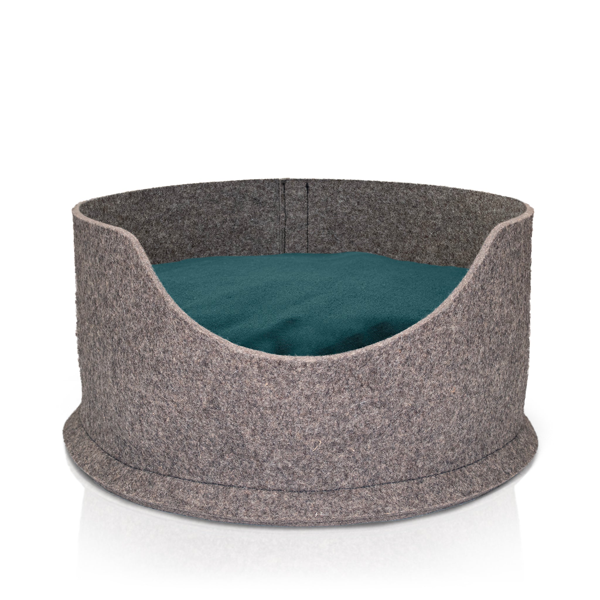 PetSnug Grey Round Wool Dog Bed - Image 9