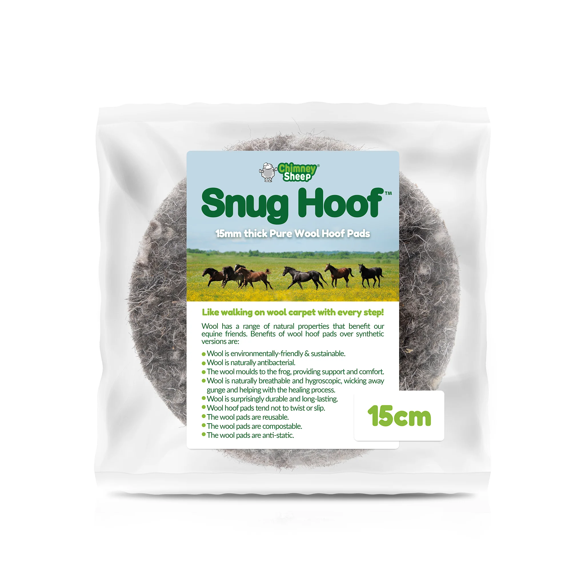 Snug Hoof - Natural Wool Hoof Pad - Image 2